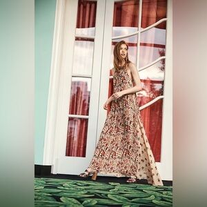 NWT Anthropologie Nikasha Beaded Bohemian Halter Maxi Dress XS